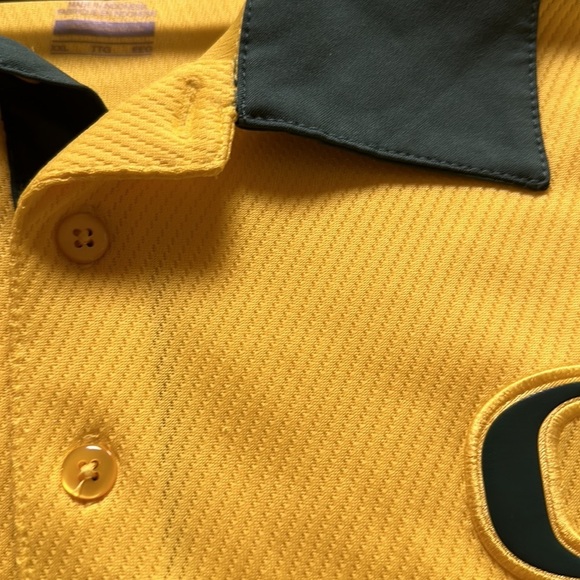 Nike  Dri Fit University of Oregon Ducks Yellow Polo Shirt Size XXL - Picture 7 of 11
